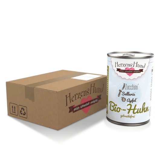 Bio-Huhn mit Bio-Zucchini - getreidefrei 12x 400g