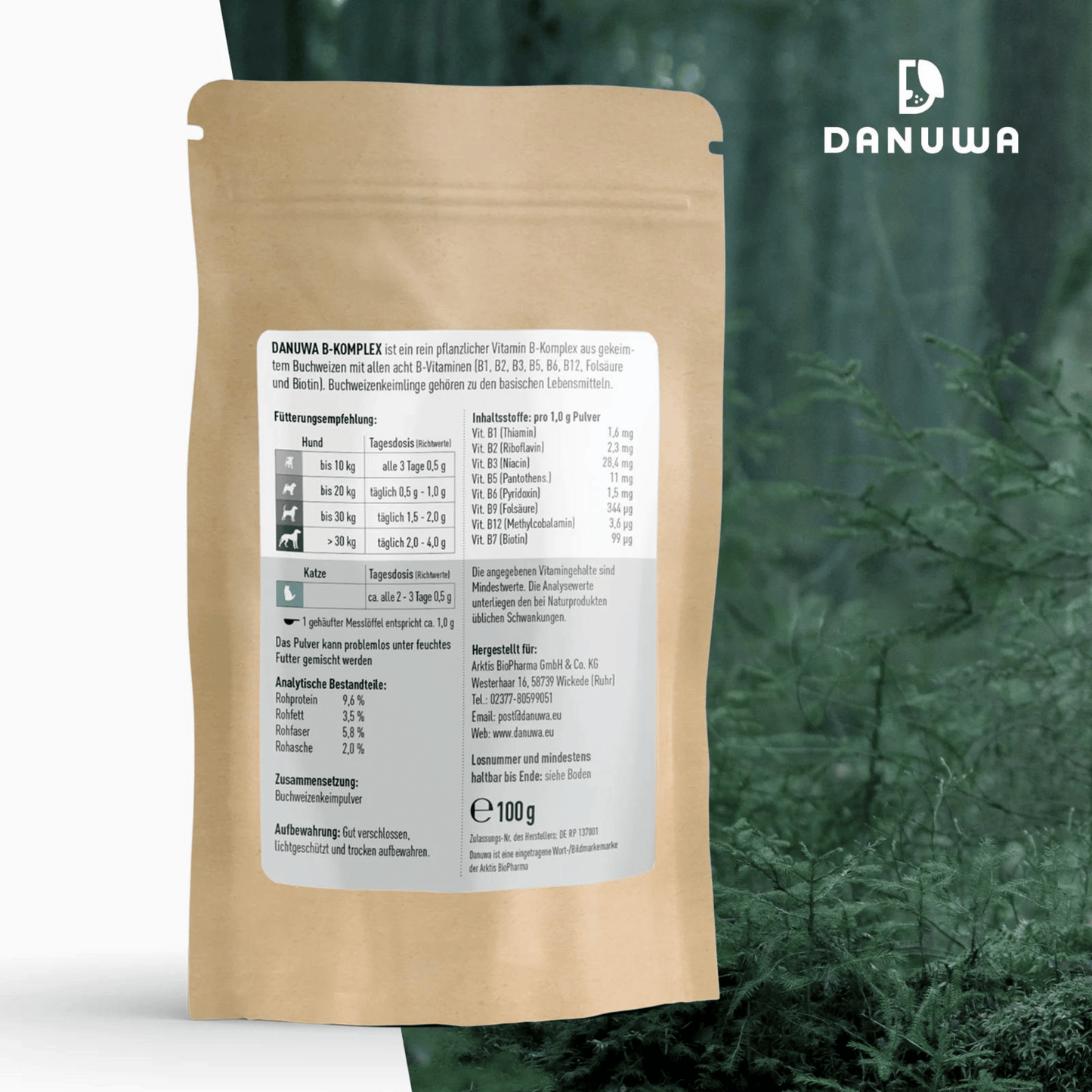 DANUWA VITAMIN B-KOMPLEX AUS BUCHWEIZENKEIMEN 100g