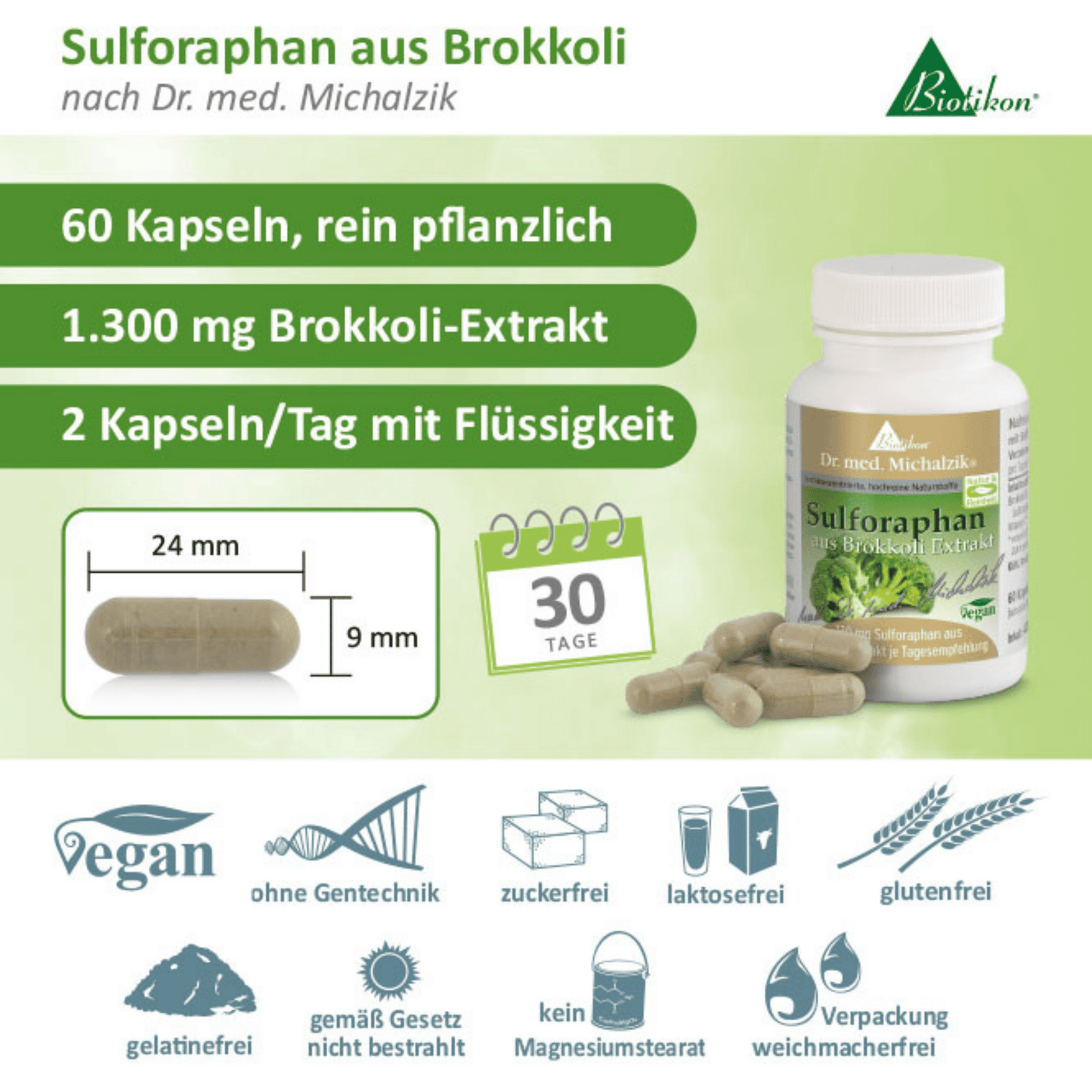 Dr. Michalzik Sulforaphan aus Brokkoli-Extrakt 60 Kapseln