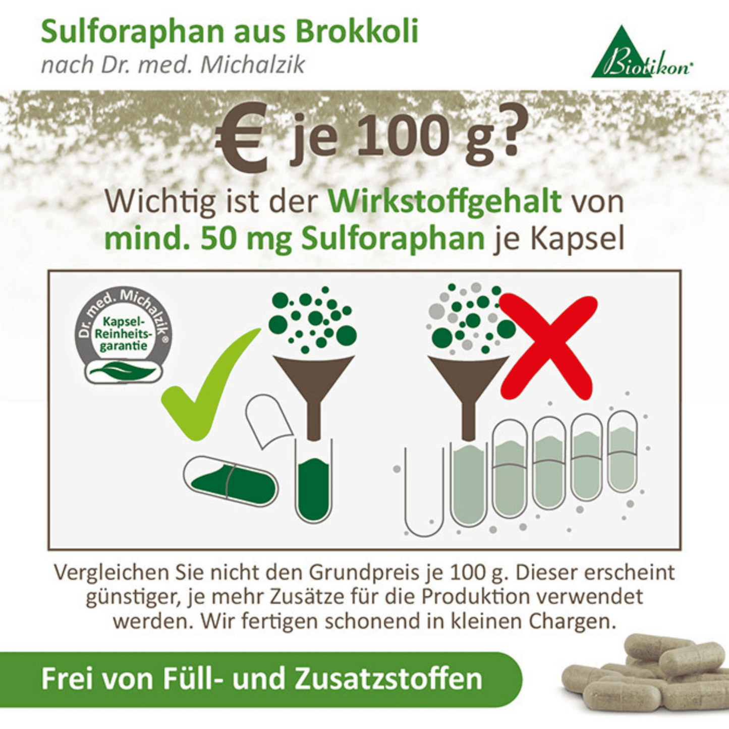 Dr. Michalzik Sulforaphan aus Brokkoli-Extrakt 60 Kapseln