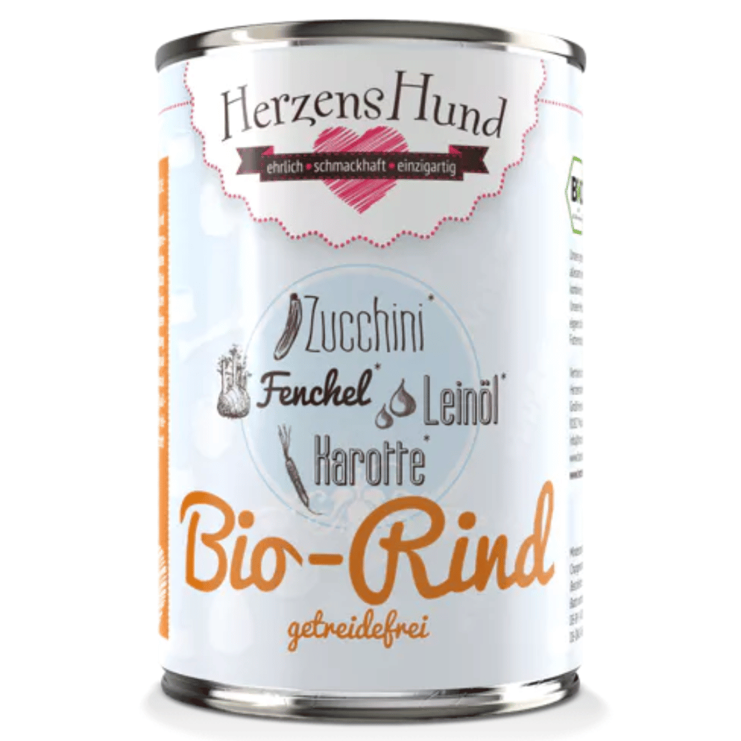 HerzensHund Bio-Rind mit Bio-Zucchini - getreidefrei 400g