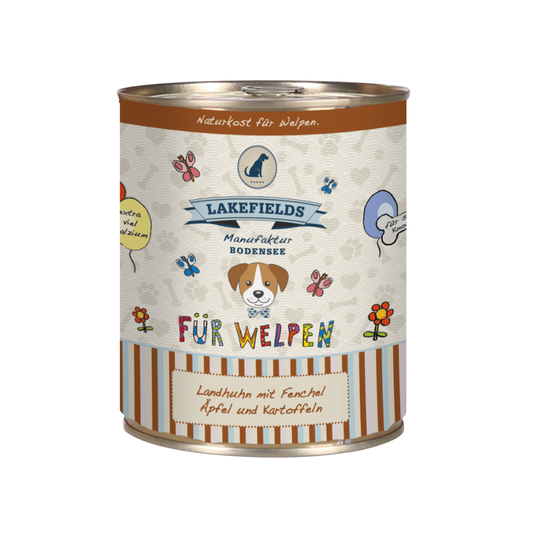 Lakefields Dosenfleisch-Menü Huhn für Welpen