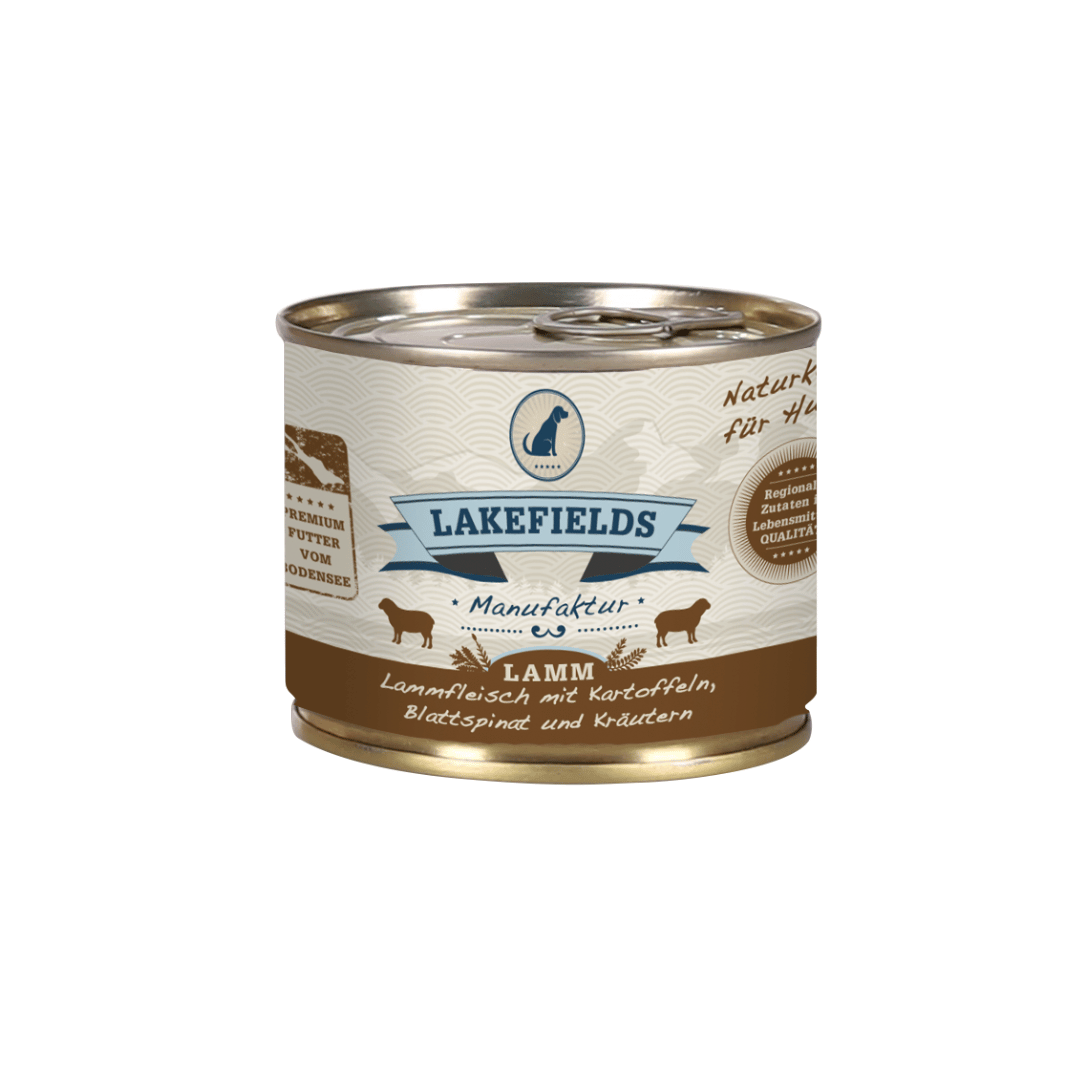 Lakefields Dosenfleisch-Menü Lamm für ausgewachsene Hunde