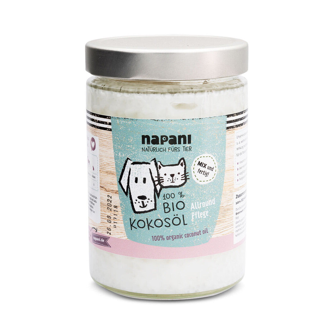 Napani Bio-Kokos-Öl als Allround Pflege für Hunde & Katzen 500ml