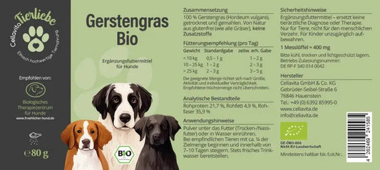 Gerstengras für Hunde, 80g