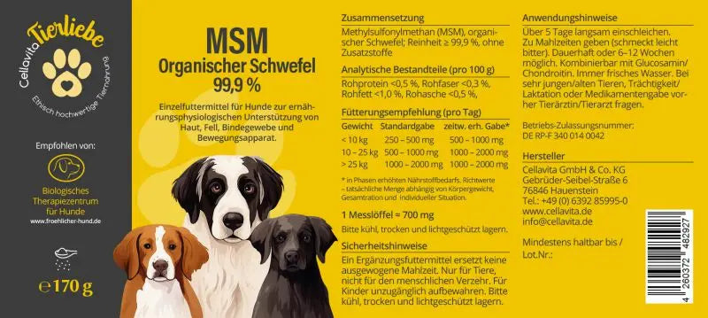 MSM für Hunde, 170g