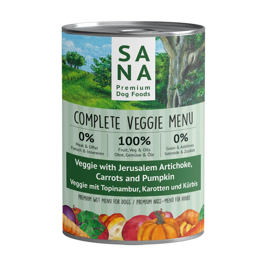 Sana Nass-Menü Veggie mit Topinambur, Karotten und Kürbis