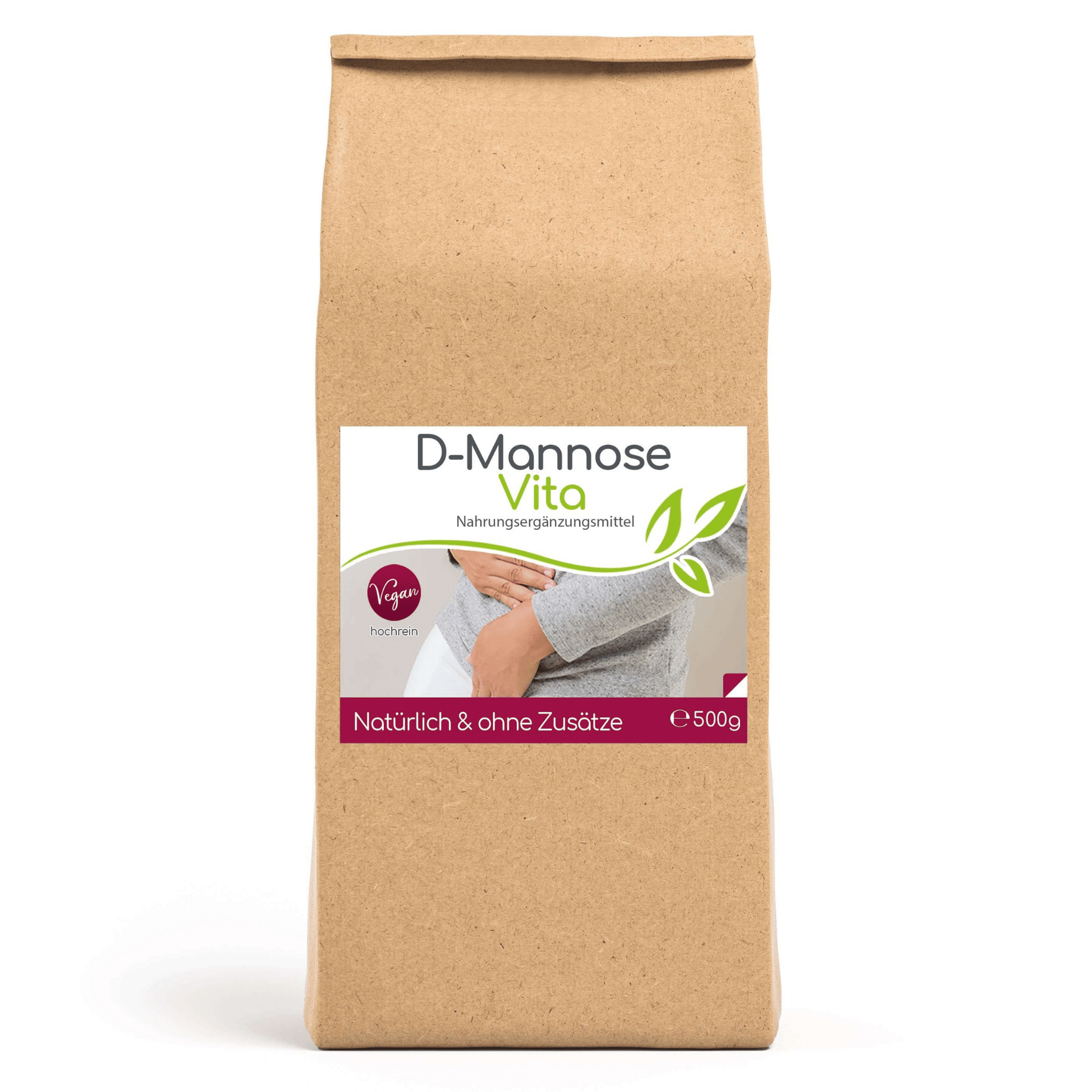 D-Mannose >99% hochrein (natürlich) 500g Pulver Vorratsbeutel - D-Mannose