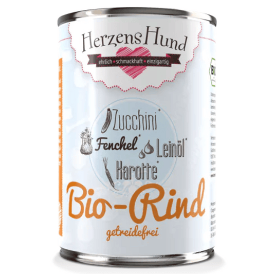 HerzensHund Bio-Rind mit Bio-Zucchini - getreidefrei 400g