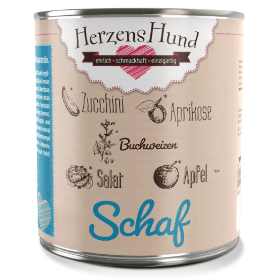 HerzensHund Schaf mit Bio-Gemüse 800g