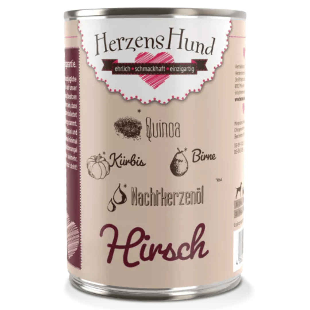 HerzensHund Hirsch mit BioGemüse -glutenfrei- Nicht-Bio 400g