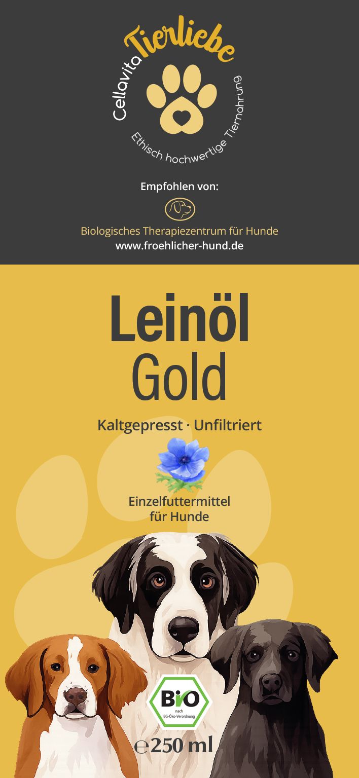 Saatengold-Bio-Feinschmecker-Öle "Leinöl Pur" für Hunde