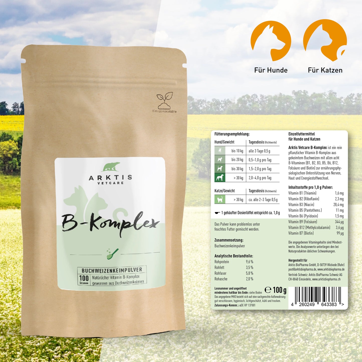 DANUWA VITAMIN B-KOMPLEX AUS BUCHWEIZENKEIMEN 100g
