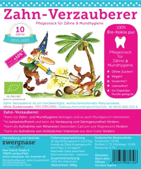 Zwergnase Zahn-Verzauberer  Snack Kokos PUR, BIO 200g
