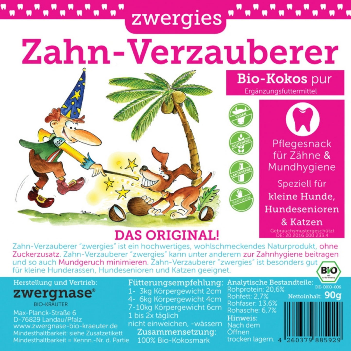Zwergnase Zahn-Verzauberer "Zwergies" 90g