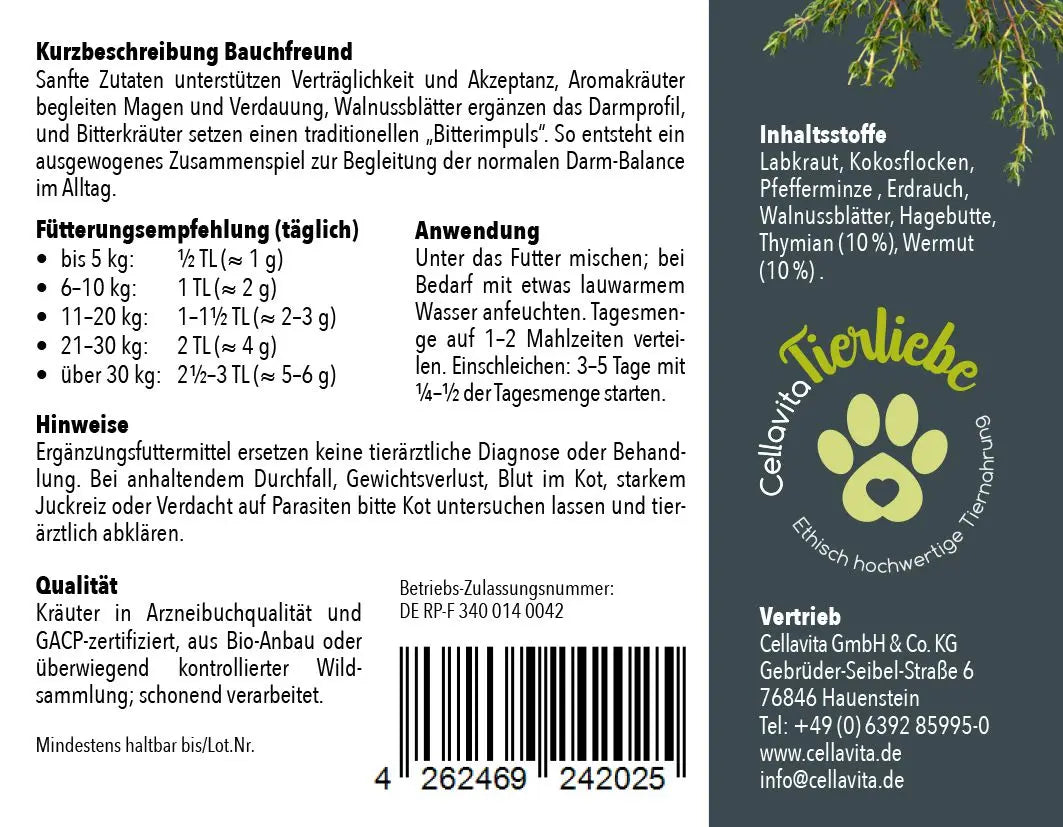 Bauchfreund Wermut, Thymian & Co, 100g