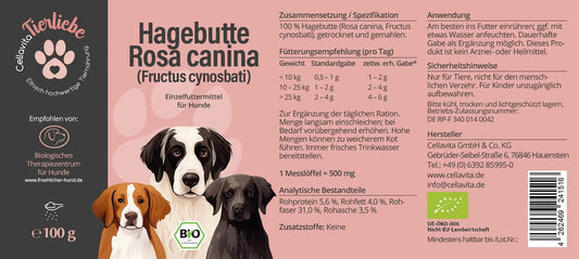 Hagebutte für Hunde, 100g