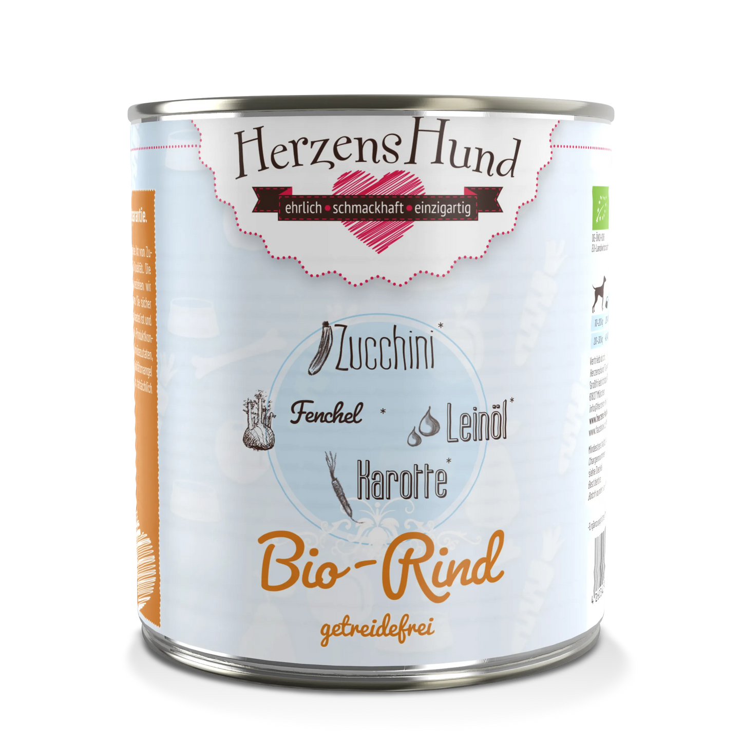 HerzensHund Bio-Rind mit Bio-Zucchini - getreidefrei