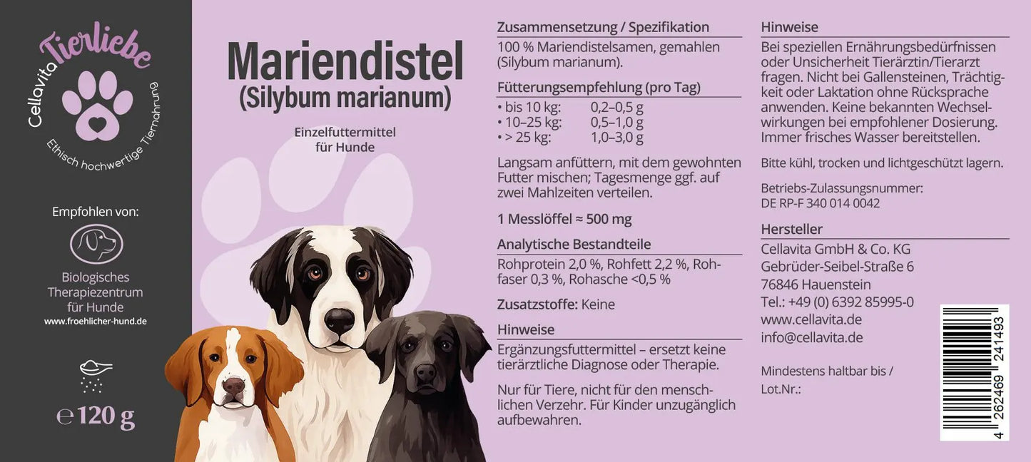 Mariendistel für Hunde, 120g