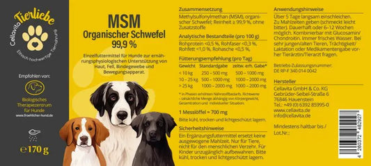 MSM für Hunde, 170g