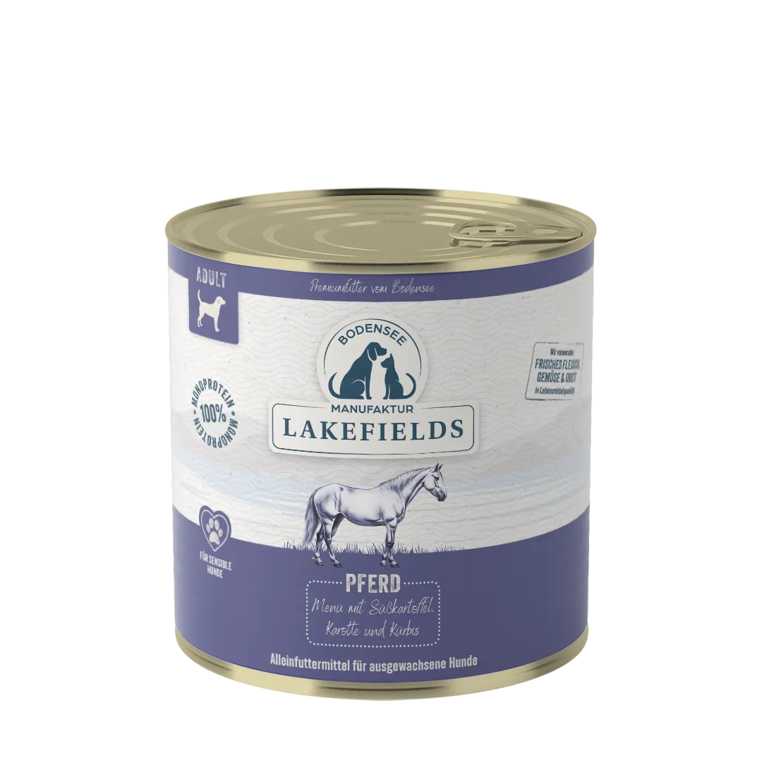 Lakefields Dosenfleisch- Menü Pferd für ausgewachsene Hunde