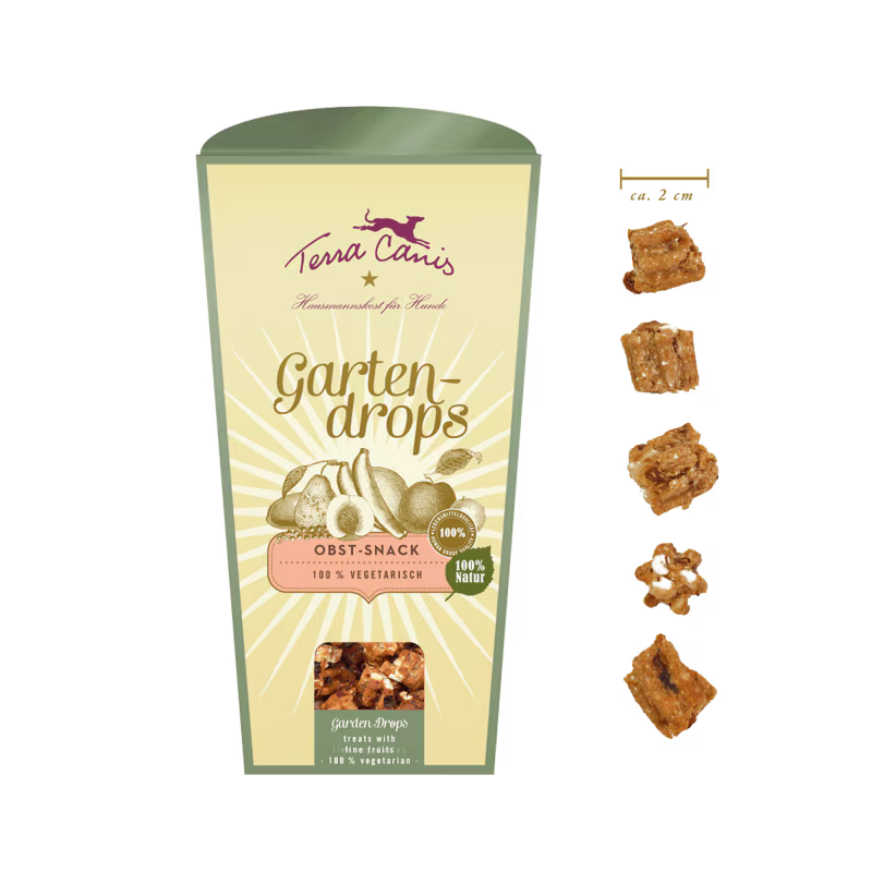 GARTENDROPS vegetarische Hundekekse Obst -Snack 250g